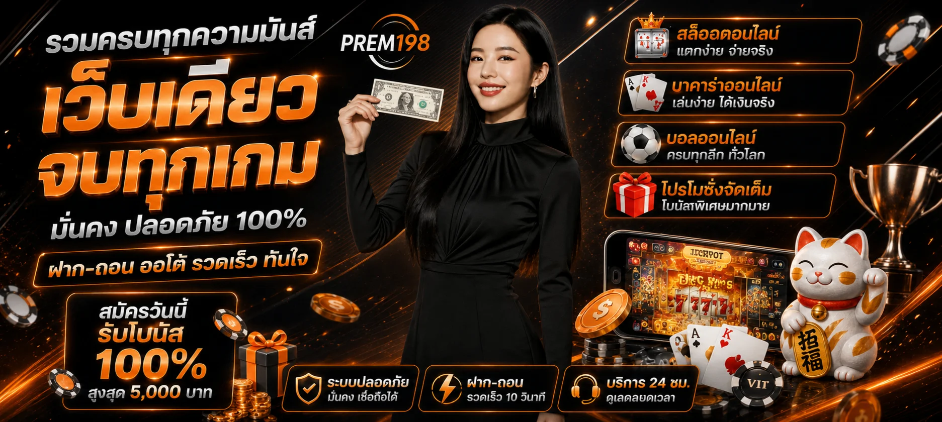PREM198 | ทางเข้า สล็อต คาสิโน และเกมออนไลน์
