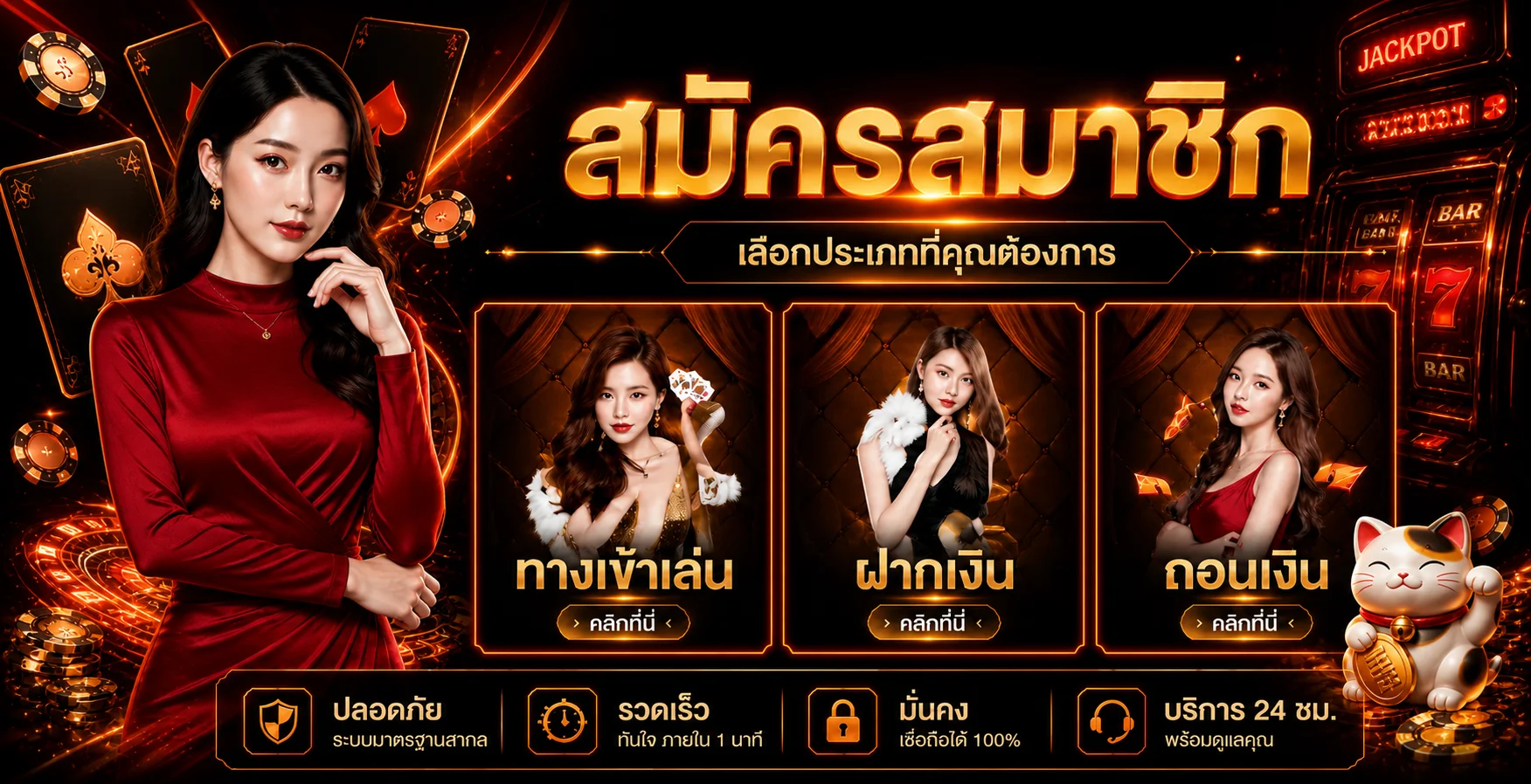 คู่มือเมนู PREM198 ทางเข้า ฝาก และถอนในโทนส้มดำ